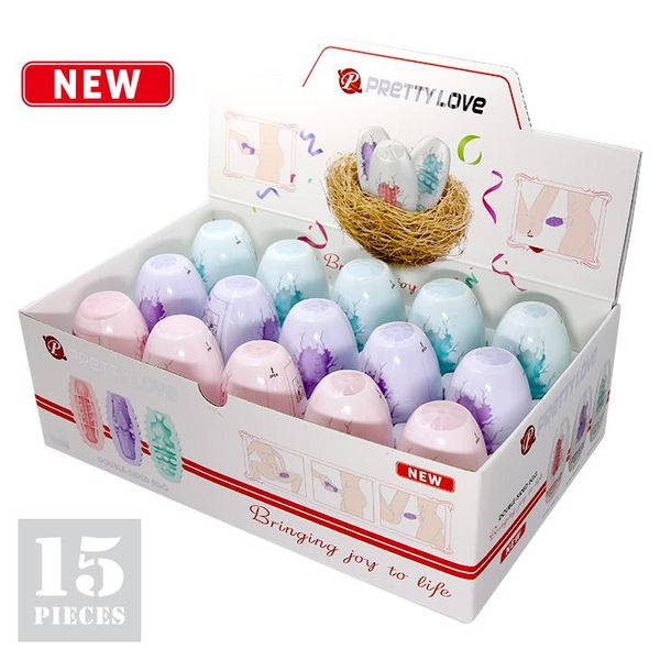 Набор мастурбаторов Pretty Love Double Sided Egg, 15 шт (мульти) 11158 фото