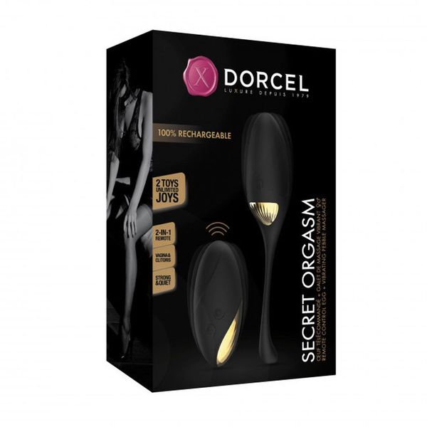 Виброяйцо Dorcel Secret Orgasm, 6.2х3.2 см (черный) 12793 фото