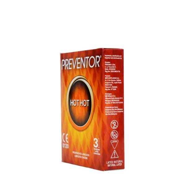 Интимный защитный аксессуары Preventor® Hot Hot, 3 шт (ваниль) 46462 фото