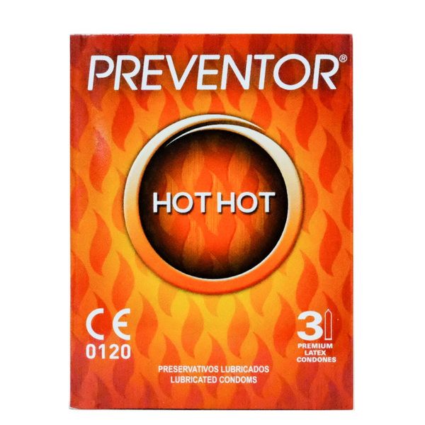 Интимный защитный аксессуары Preventor® Hot Hot, 3 шт (ваниль) 46462 фото