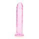 Фаллоимитатор RealRock Crystal Clear Realistic Dildo 7'', 20 см (розовый) 59606 фото 4