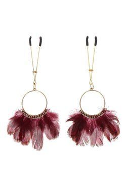Зажимы для сосков Taboom Tweezers With Feathers (золотистый) 38657 фото