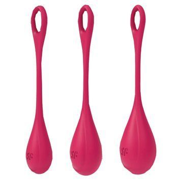Набір вагінальних кульок Satisfyer Yoni Power 1, 3 шт (червоний) 24588 фото