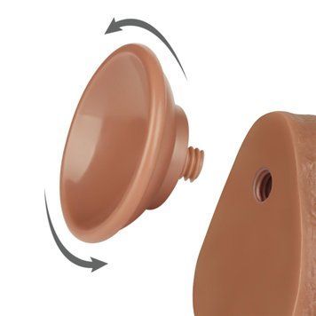 Фаллоимитатор Lovetoy Sliding-Skin Dual Layer Dong 9.5'', 24 см (коричневый) 129208 фото