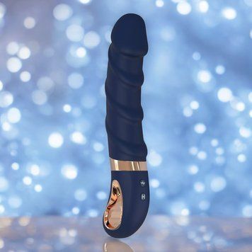 Реалістичний вібратор DreamToys Goddess Belenos, 23 см (синій) 31240 фото