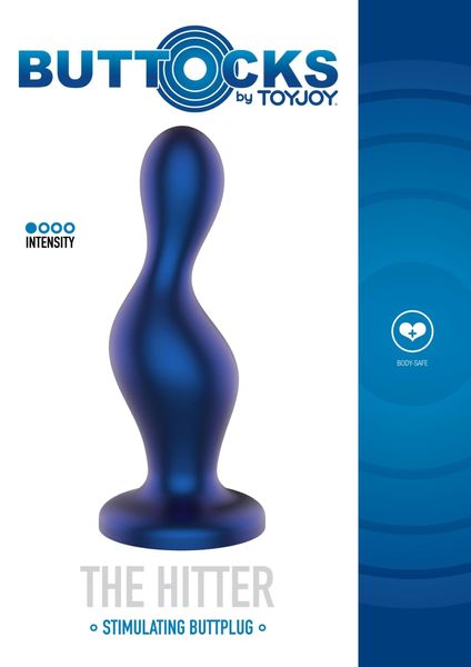 Анальна пробка TOYJOY The Hitter Buttplug, 13 см (синій) 14906 фото