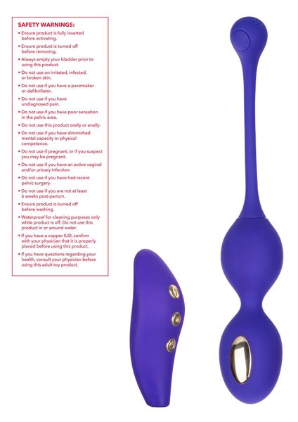 Вагинальные шарики CalExotics E-stim Dual Kegel Exerciser, 19,7 см (фиолетовый) 7804 фото