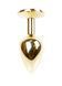 Металлическая анальная пробка с кристаллом Boss Jewellery Gold Plug, 7 см (черный) 15916 фото 6