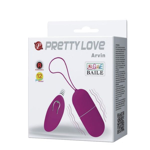 Виброяйцо Pretty Love Arvin Vibrating Egg, 7,9 см (фиолетовый) 7677 фото