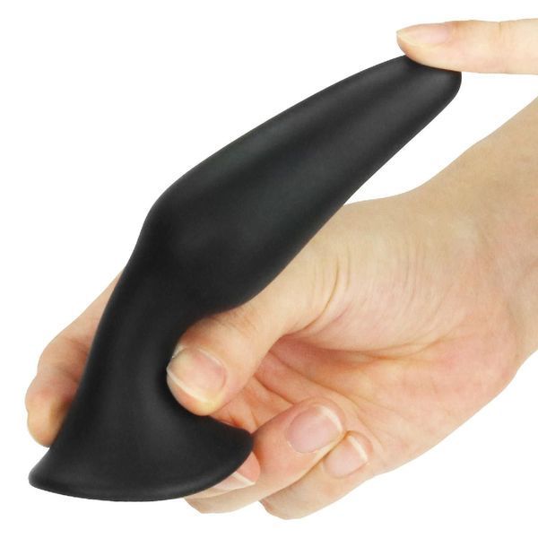 Анальная пробка LoveToy Lure Me Large, 12.5 см (чёрный) 28252 фото