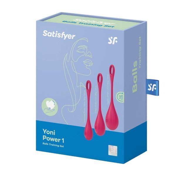 Набір вагінальних кульок Satisfyer Yoni Power 1, 3 шт (червоний) 24588 фото