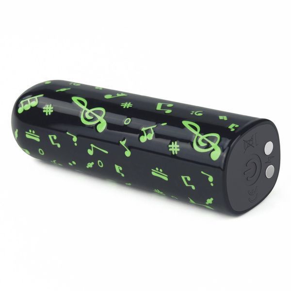 Вібратор для клітора LoveToy Music Massager Glow In The Dark, 8,5 см (чорний) 32408 фото