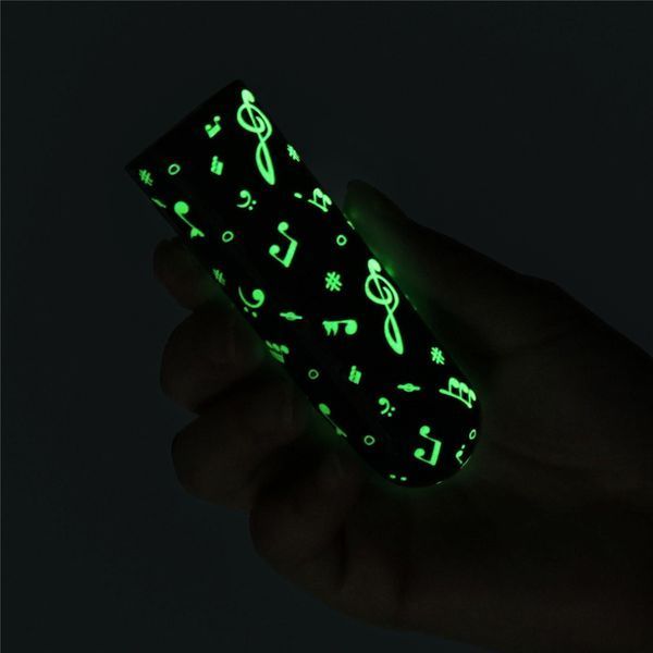 Вібратор для клітора LoveToy Music Massager Glow In The Dark, 8,5 см (чорний) 32408 фото