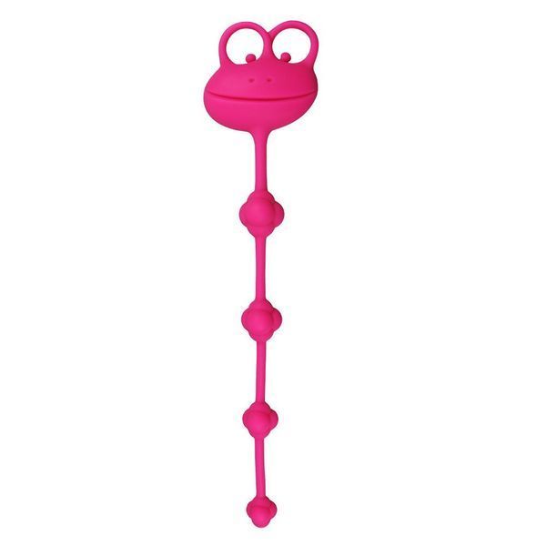 Анальные бусы Silicone Frog, 26.7 см (розовый) 47710 фото