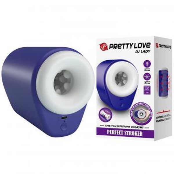 Мастурбатор з вібрацією Pretty Love Dj Lady (синій) 122974 фото