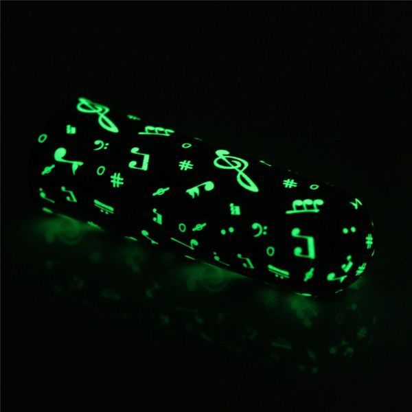 Вібратор для клітора LoveToy Music Massager Glow In The Dark, 8,5 см (чорний) 32408 фото