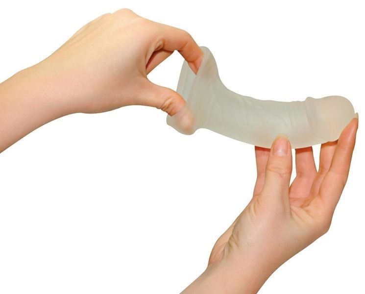 Насадка на пенис Super Dick Sleeve, 16 см (прозрачный) 81640 фото