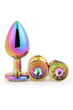 Анальна пробка Gleaming Love Multicolour Plug Set, 3 шт (мульті) 78694 фото