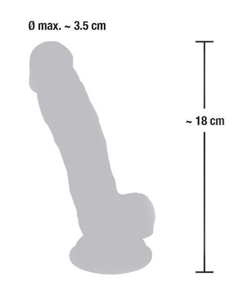 Фаллоимитатор Medical Silicone Dildo, 18 см (телесный) 6536_EU фото
