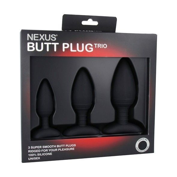 Набор Nexus Butt Plug Trio, 3 шт (черный) 68704 фото