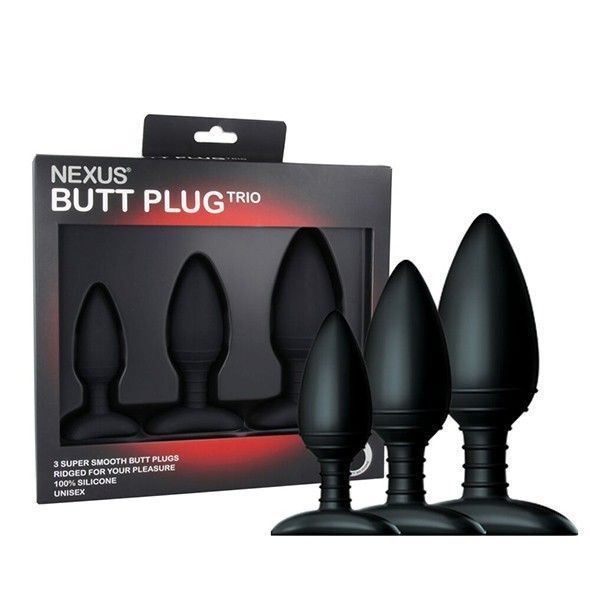 Набор Nexus Butt Plug Trio, 3 шт (черный) 68704 фото