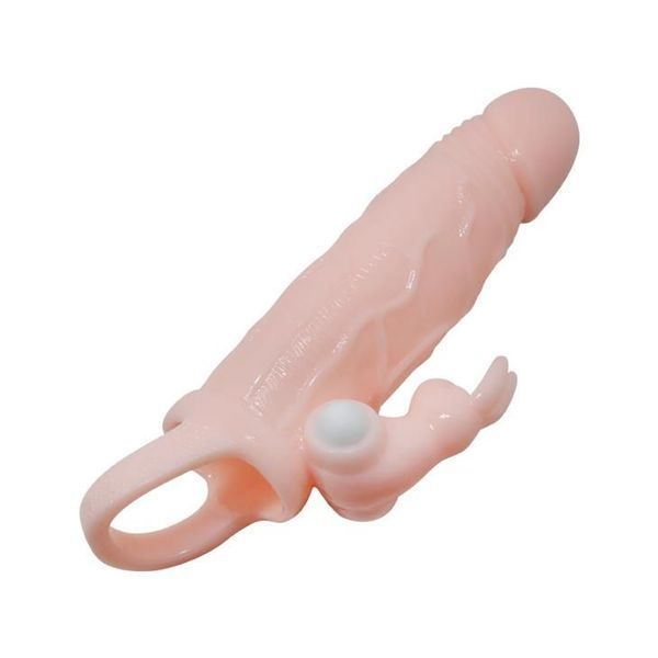 Насадка на пенис Brave Men Vibro Penis Sleeve, 17 см (телесный) 18010 фото