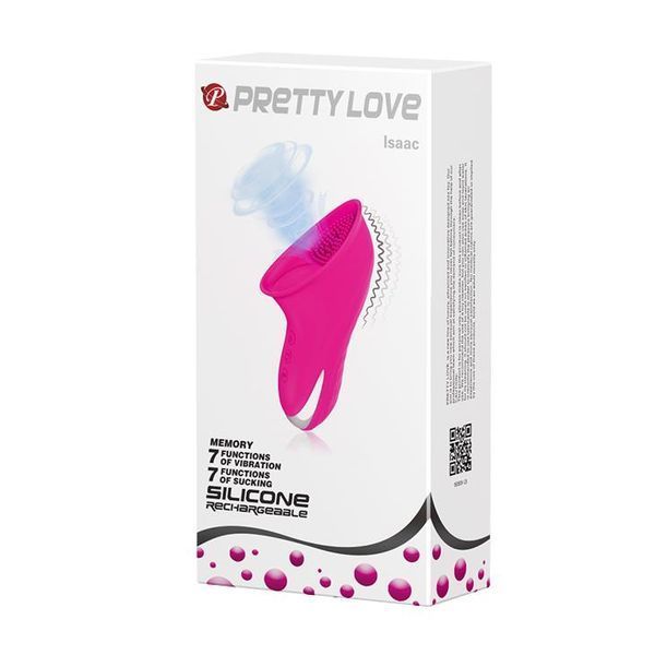 Вибратор для клитора Pretty Love Isaac, 13.8 см (розовый) 90402 фото