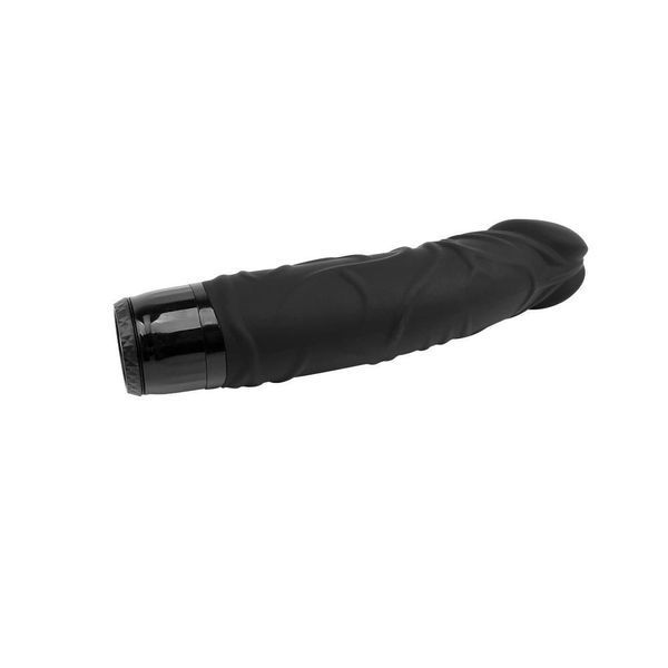 Вібратор M-Mello Thick Realistic Dildo 8", 20 см (чорний) 40588 фото