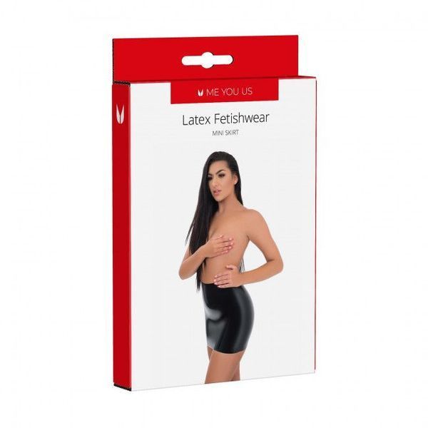 Мини-юбка Me You Us Latex Mini Skirt, S (черный) 85004 фото