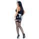 Эротический костюм Leg Avenue Vinyl Naughty Maid, S (черный с белым) 122220 фото 2