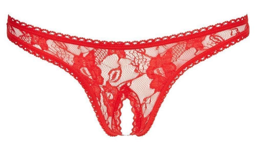 Трусики-стрінги Cottelli Lingerie Lace, S (червоний) 55382 фото