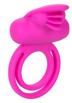Виброкольцо CalExotics Dual Clit Flicker Enhancer, 6х3.7 см (розовый) 33202 фото