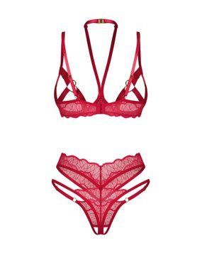 Комплект білизни Obsessive Cupide Desir otwarty, S/M (червоний) 107784 фото