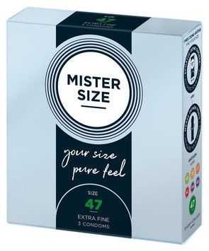 Презервативы Mister Size 47, 3 шт (прозрачный) 38496 фото