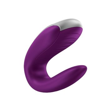 Вибратор для пар Satisfyer Double Fun, 9 см (фиолетовый) 11422 фото