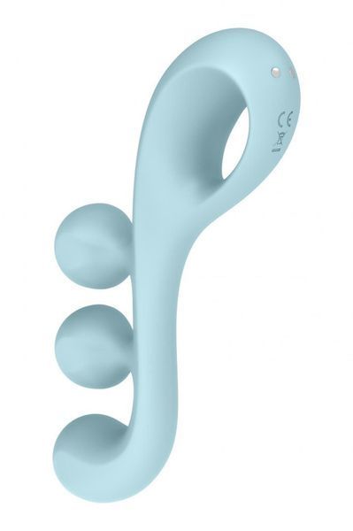 Вібратор для потрійної стимуляції Satisfyer Tri Ball 2, 20,5 см (блакитний) 30042 фото