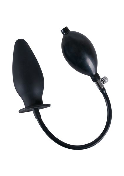 Анальна пробка True Black Inflatable Anal Plug, 11,5 см (чорний) 5037 фото