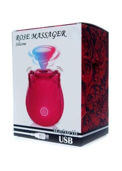 Вакуумный стимулятор клитора с вибрацией Boss Series Rose (розовый) 24616 фото