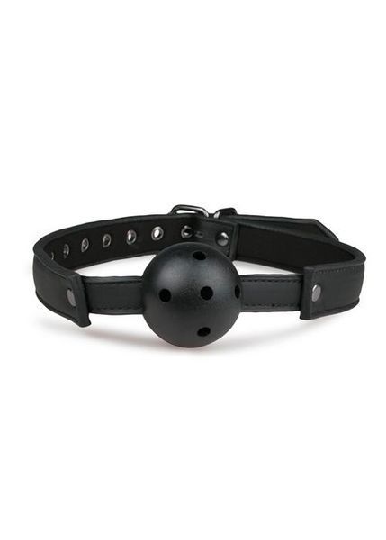 Кляп Easy Toys Ball Gag Plastic Gag With Air Holes, 4.5 см (черный) 86654 фото