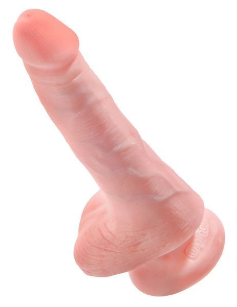 Фалоімітатор King Cock 6" Cock With Balls, 17 см (тілесний) 77518 фото