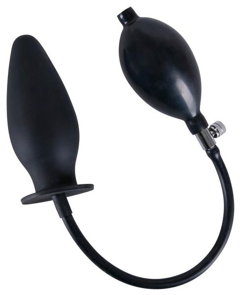 Анальна пробка True Black Inflatable Anal Plug, 11,5 см (чорний) 5037 фото