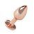 Анальная пробка с кристаллом Secret Play Rose Gold S, 7 см (прозрачный) 130038 фото