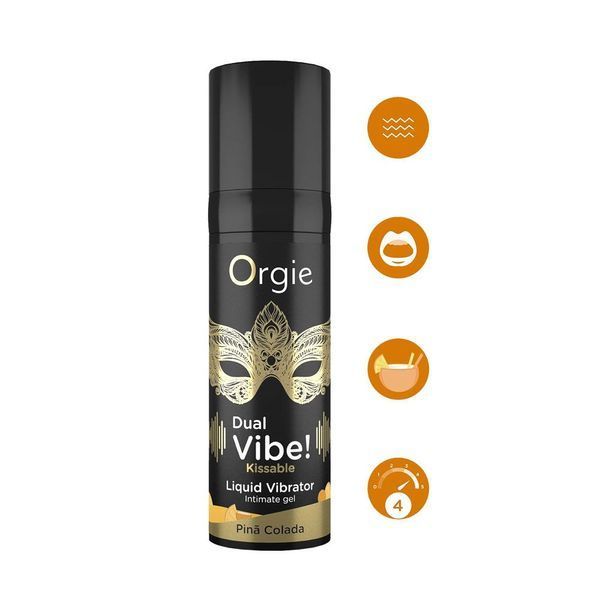 Жидкий вибратор Orgie DUAL VIBE! Пина колада, 15 мл 36990 фото