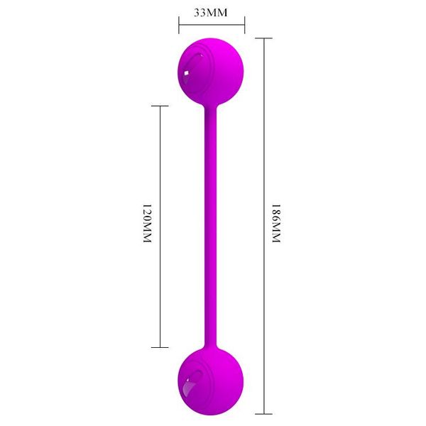 Вагінальні кульки Pretty Love Kegel Ball III, 18,6 см (фіолетовий) 11625 фото