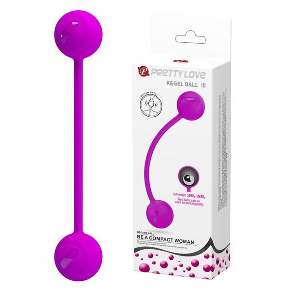 Вагінальні кульки Pretty Love Kegel Ball III, 18,6 см (фіолетовий) 11625 фото