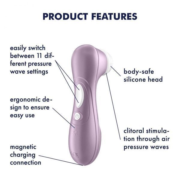 Вакуумний кліторальний стимулятор з вібрацією Satisfyer Pro 2 (фіолетовий) 26926 фото