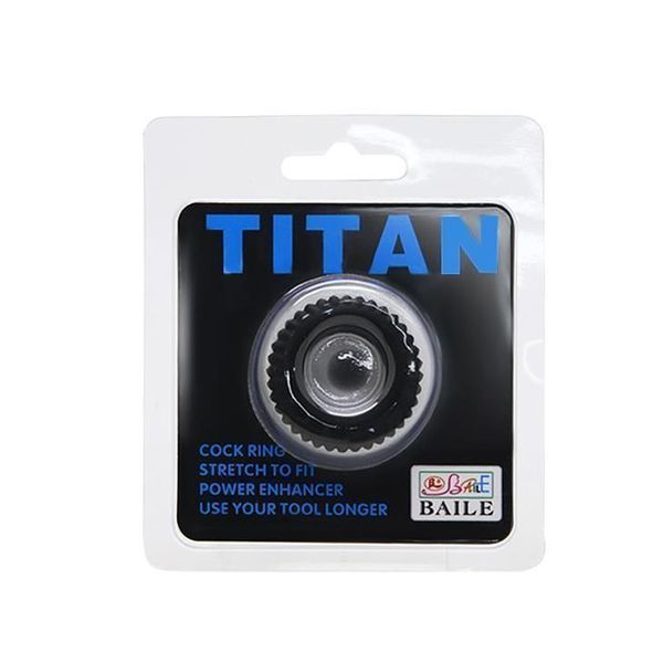 Эрекционное кольцо TITAN, 3,3 см (черный) 22320 фото