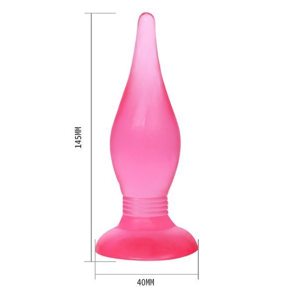 Анальна пробка Baile Butt Plug, 13.8 см (рожевий) 113130 фото