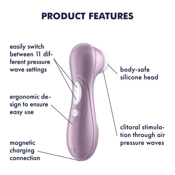 Вакуумный стимулятор клитора Satisfyer Pro 2, 16 см (фиолетовый) 13463 фото