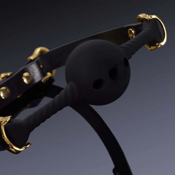 Кляп Upko Breathable Mouth Gag, 3.5 см (чорний) 103324 фото